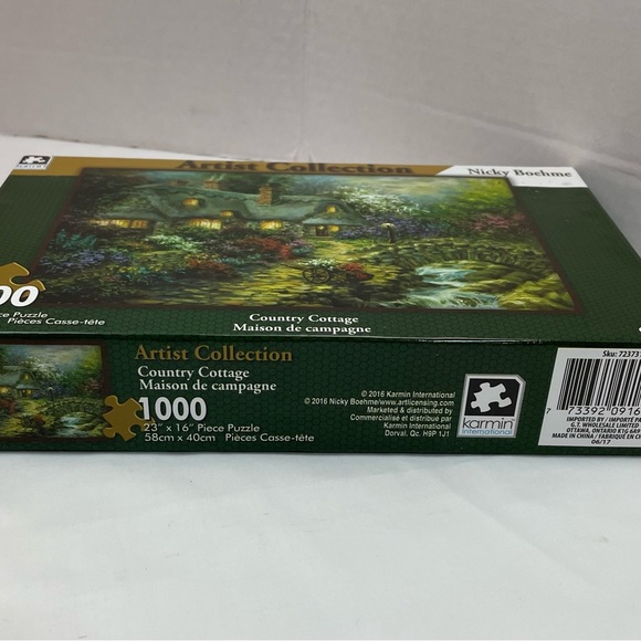 Artist Collection Country Cottage 1000 Piece Puzzle by Nicky Boehme New Sealed - Picture 2 of 5